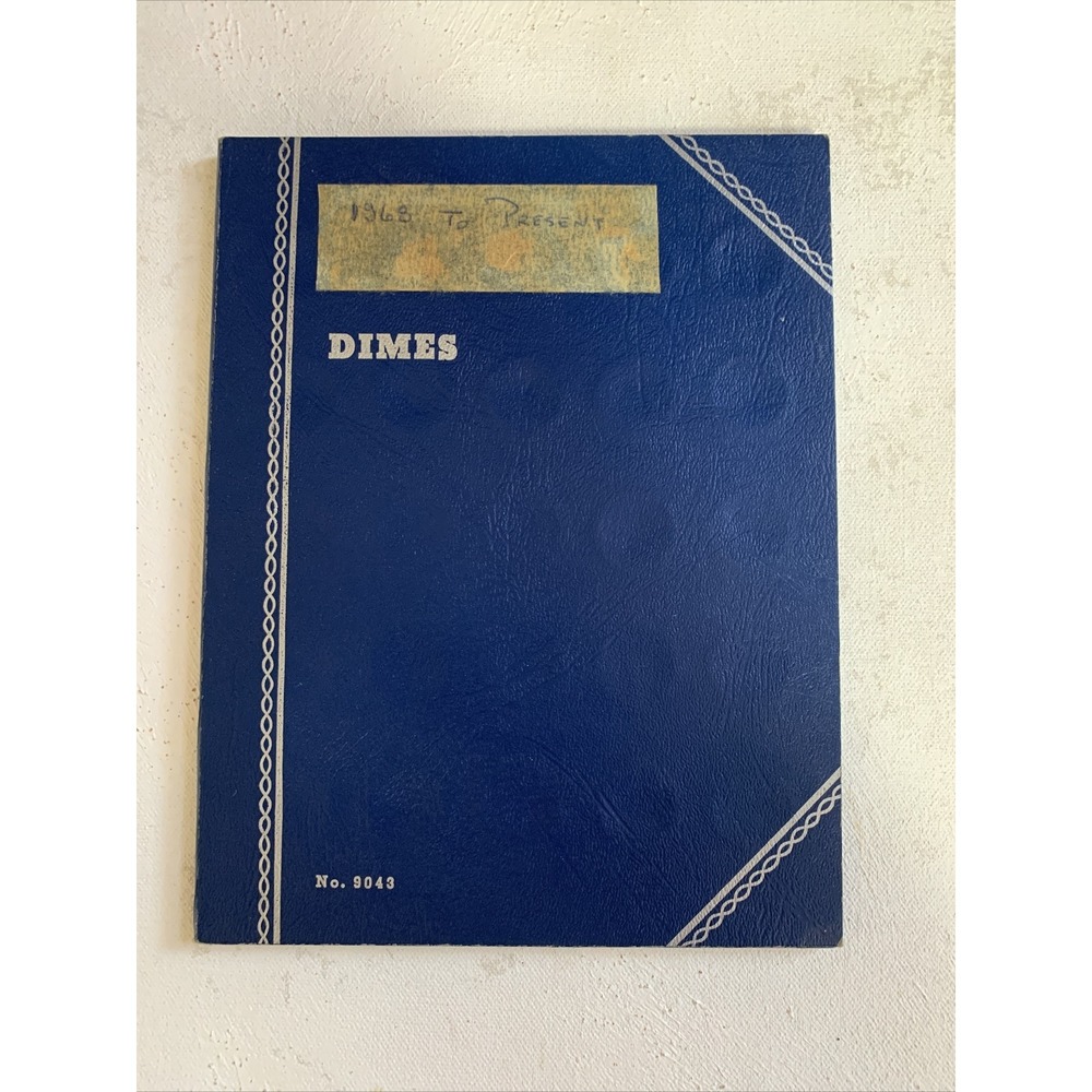 Vintage Whitman #9043 Dimes "Blank" Coin Folder For All Dimes And Years